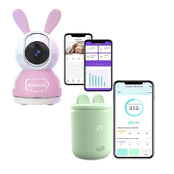 MOMWILIKE Milk Warmer - przenośny podgrzewacz do mleka sterowany aplikacją + Inteligentna niania MOMWILIKE A.I