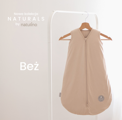 Śpiworek do spania dla niemowląt | NATULINO® NATURALS | beżowy | 24-27°C | 1-warstwowy