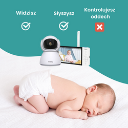 Elektroniczna niania YOKO® X5 z dużym 5" ekranem HD   ⭐⭐⭐⭐⭐ Polecane przez mamy