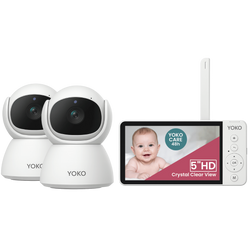 Elektroniczna niania YOKO X5™DUO + Monitor oddechu Babysense 8 nowej generacji (Wyrób medyczny).  
