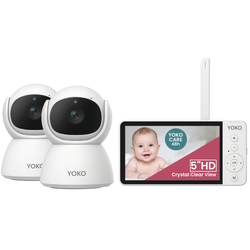 Elektroniczna niania YOKO X5™DUO z dużym 5" ekranem HD i dwiema kamerami