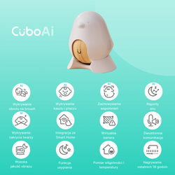 Inteligentna niania CuboAi  z czujnikiem ruchu SLEEP SENSOR PAD