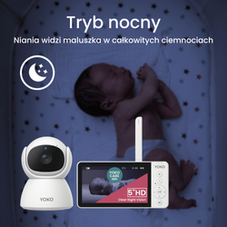 Elektroniczna niania YOKO X5 + Monitor oddechu SNUZA HERO MD (wyrób medyczny)