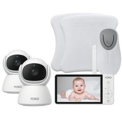 YOKO DREAM Strażnik oddechu: Elektroniczna niania YOKO X5™DUO + Monitor oddechu Babysense 8 nowej generacji (Wyrób medyczny)