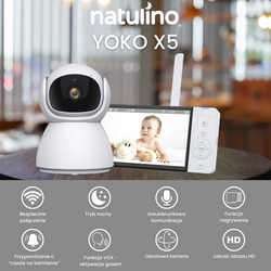 Elektroniczna niania Natulino YOKO X5 w zestawie z Usypiaczem NATULINO + Monitor oddechu SNUZA HERO MD (wyrób medyczny)