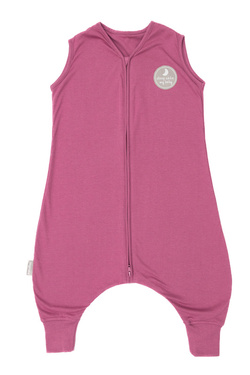 Śpiworek do spania z nogawkami | NATULINO® NATURALS LITTLE WALKERS | ciemnoróżowy | 21-24°C | 2-warstwowy, nieocieplony