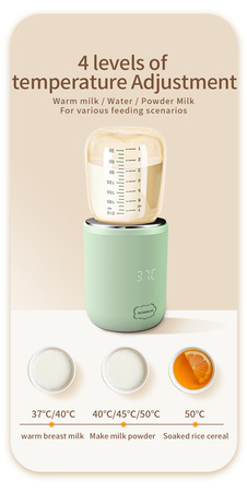MOMWILIKE Milk Warmer - przenośny podgrzewacz do mleka sterowany aplikacją.