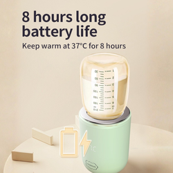 MOMWILIKE - Milk Warmer przenośny podgrzewacz do mleka sterowany aplikacją + inteligentny, bezprzewodowy laktator z aplikacją na telefon